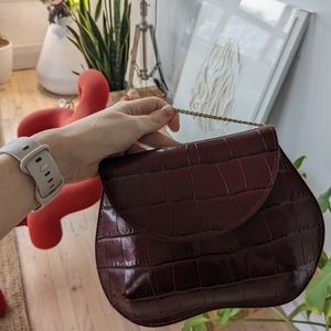 Little Liffner Mini Pebble Crocodile Bag